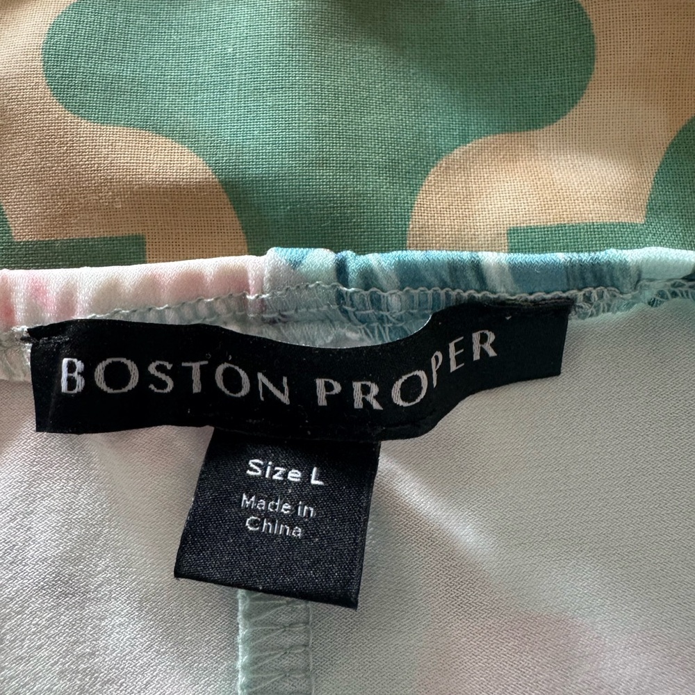Boston Proper Teal Floral Dress - Picture 7 of 7